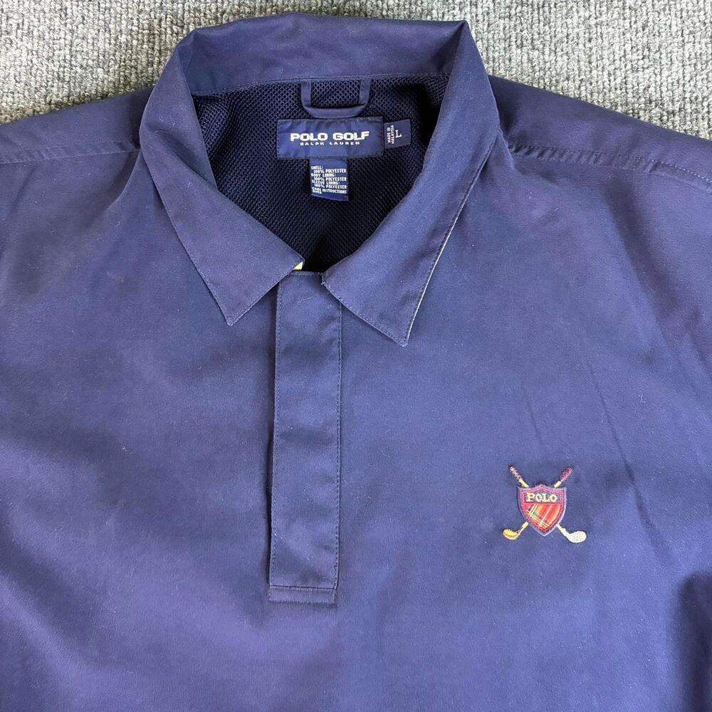 Polo Golf Ralph Lauren Pullover Jacket Men’s Large Navy Golf Windbreaker